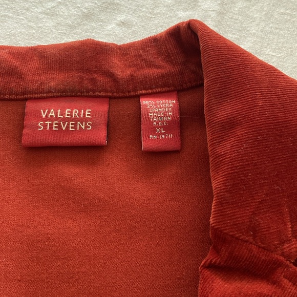 Valerie Stevens | XL orange corduroy jacket - Picture 2 of 5